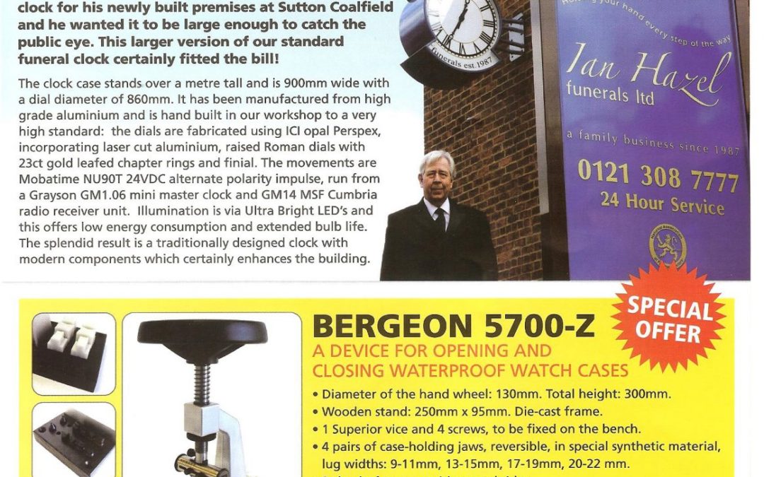 Hand Built Clock for Funeral Directors