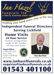 Ian Hazel Funerals, Your local funeral director in Lichfield